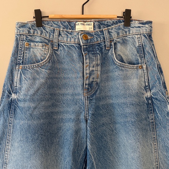 SOLD/NOT FOR SALE Free People/We The Free Good Luck Mid Rise Barrel Leg Sz 27 - Picture 6 of 12